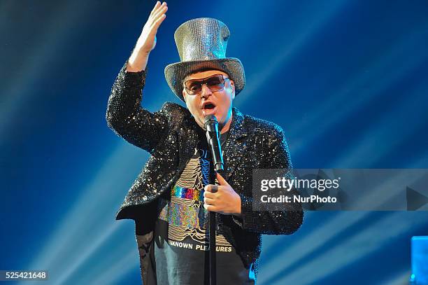 Andy Bell of Erasure performs in concert at ACL Live on October 19, 2014 in Austin, Texas.