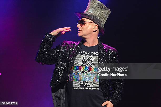 Andy Bell of Erasure performs in concert at ACL Live on October 19, 2014 in Austin, Texas.