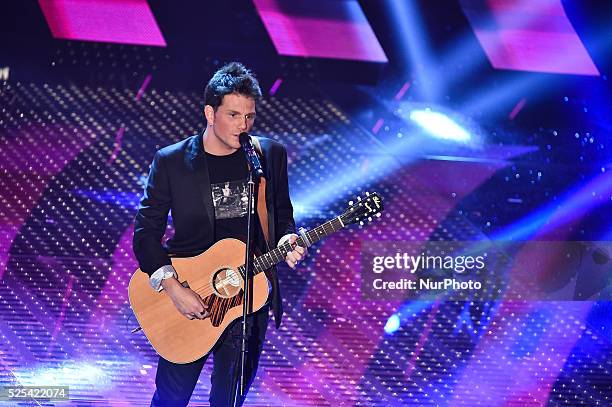 Enrico Nigiotti attends the fourth night of 65th Festival di Sanremo on February 13, 2015 in Sanremo, Italy.