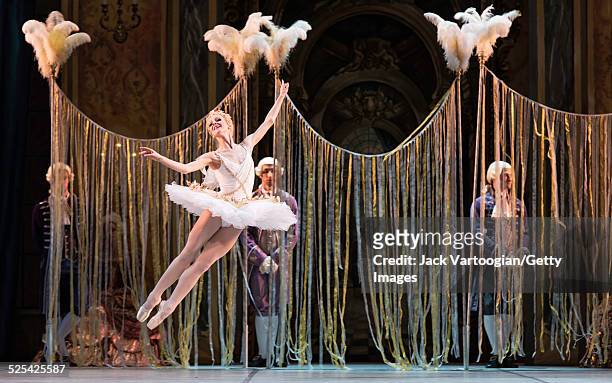 Russian ballerina Veronika Ignatyeva , of the Mikhailovsky Ballet of St Petersburg, performs at a dress rehearsal for the first US performance of...