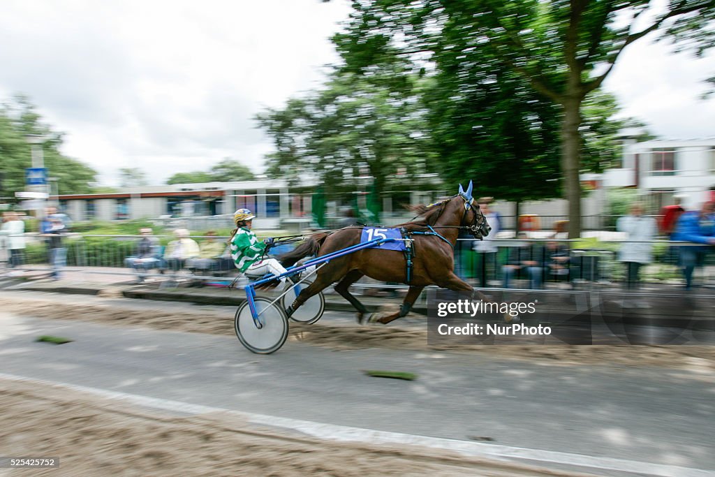 Horse Cart Racing in the Old Town of Voorschoten