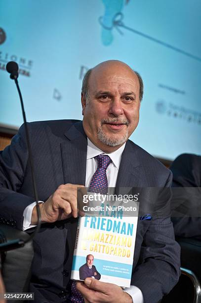 Alan Friedman in the book presentation in RcS Foundation "Ammaziamo il Gattopardo" writed by Alan Friedman, on February 12, 2014. Photo: Adamo Di...