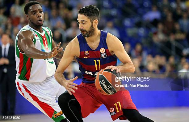 November 19-SPAIN: Juan Carlos Navarro during the match between FC Barcelona and Pinar Karsikaya, corresponding to the week 6 of the basketball...