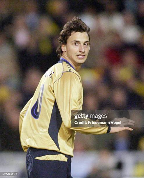 Fussball: Laenderspiel 2004, Goeteborg; Schweden 0; Zlatan IBRAHIMOVIC / SWE 31.03.04.