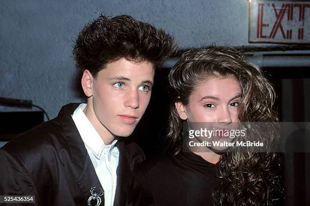 Corey Haim and Alyssa Milano in Los Angeles, California. August 1988