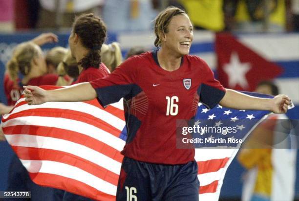 Fussball / Frauen: Olympische Spiele Athen 2004, Athen; Finale / USA / Gold1 n.V.; Abby WAMBACH / USA erzielte das Siegtor fuer die USA 26.08.04.