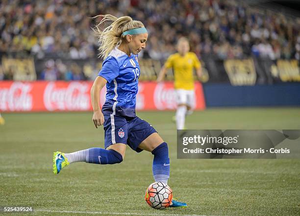 Vs Brazil - Women's Soccer - USA defender Julie Johnston during an International Friendly at CenturyLink Field in Seattle, Washington.