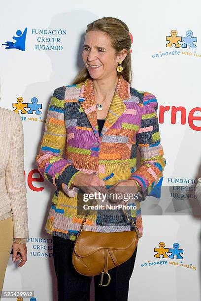 Princess Elena of Spain attends 'Un Juguete, Una Ilusion' campaign presentation at Radio Television Espanola Headquarters on November 7, 2013 in...