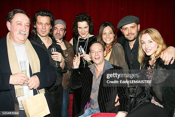 Gerard Chaillou, Yvan Le Bolloc'h, Bruno Solo, Armelle, Alain Bouzigues, Shirley Bousquet, Philippe Cura and Jeanne Savary attend the 100th...