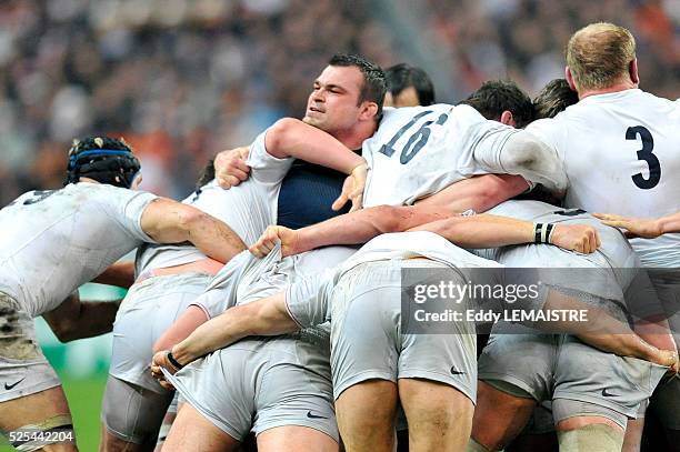 France's Nicolas Mas during the RBS Six Nations rugby union tournament, France vs England at the Stade de France in Saint-Denis, near Paris, France...