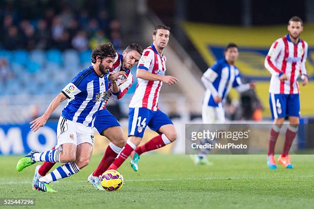 Granero in the match between Real Sociedad and Atletico Madrid, for Week 11 of the spanish Liga BBVA played at the Anoeta stadium, November 9, 2014....