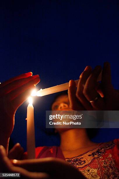 Making slogan &quot;&quot;Indigenous peoples rights, freedom bridge&quot;&quot; Indigenous People of Bangladesh celebrate the International Day of...