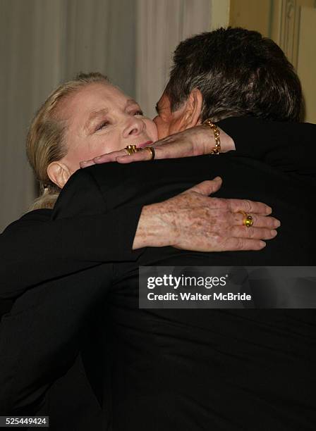 Warren Beatty and Lauren Bacall.Attending the STELLA by STARLIGHT black tie gala .celebrating the legacy of Stella Adler and the presentation of the...