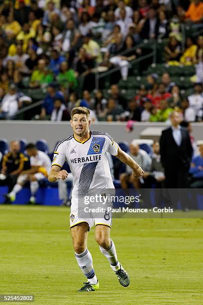 Steven Gerrard of the Los Angeles Galaxy during the Los Angeles Galaxy vs Club America match of the International Champions Cup presented by Guinness.