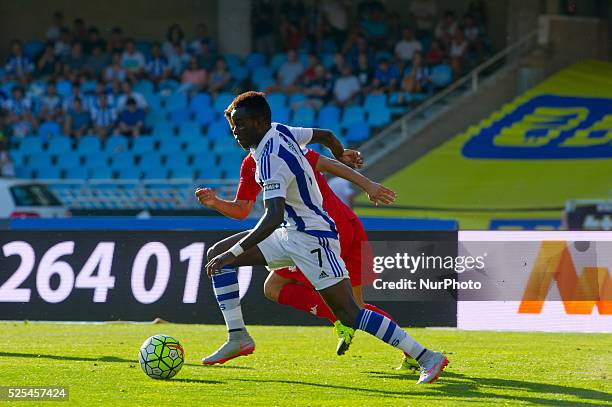 Bruma of Real Sociedad during the Spanish league football match Real Sociedad vs Sporting Gijon at the Anoeta Stadium in San Sebastian on august 29,...