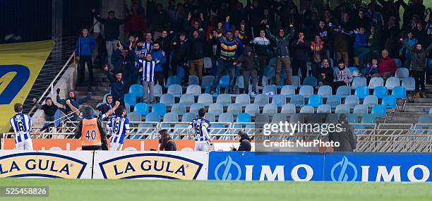 Agirretxe in the match between Real Sociedad and Atletico Madrid, for Week 11 of the spanish Liga BBVA played at the Anoeta stadium, November 9,...