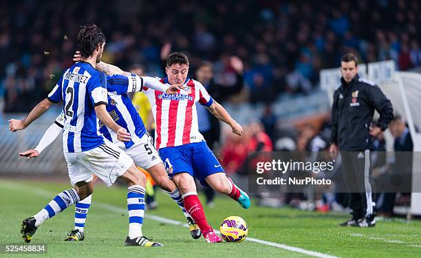 Cristian Rodriguez in the match between Real Sociedad and Atletico Madrid, for Week 11 of the spanish Liga BBVA played at the Anoeta stadium,...