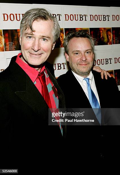 Playwright John Patrick Shanley and director Doug Hughes attend the opening night of "Doubt" after party at The Supper Club March 31, 2005 in New...
