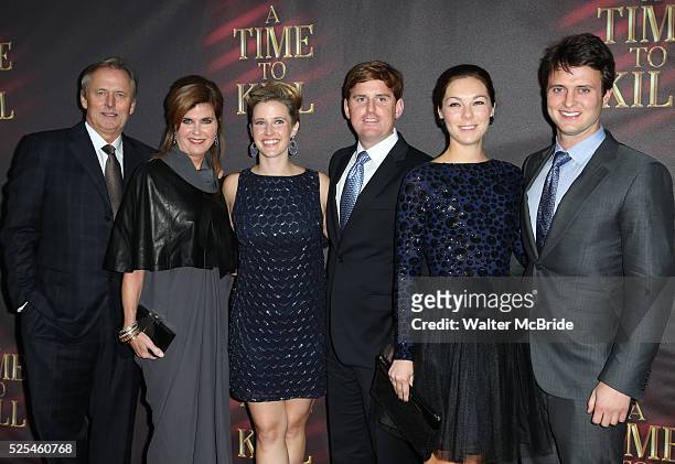 John Grisham with wife Renee Grisham and Family attending the Broadway Opening Night Performance of 'A Time To Kill' at the Golden Theatre in New...