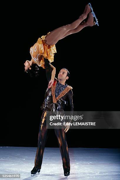 French ice skaters Sarah Abitbol and Stephane Bernadis.