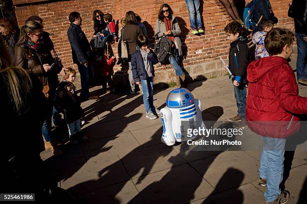 Character from the film series Star Wars is seen in Barcelona, Spain during a meeting of Star Wars fans on 29 November 2015. On 18 December worldwide...