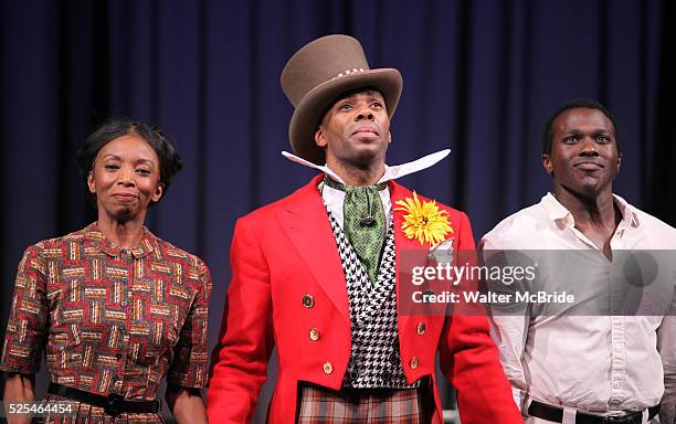 Sharon Washington, Colman Domingo, Joshua Henry during the Opening Night Performance Curtain Call for "The Scottsboro Boys" at the Lyceum Theatre in...