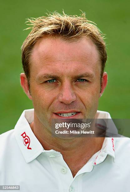 Captain Chris Adams poses during the Sussex County Cricket Club photocall on April 1, 2005 at the County Ground, England.