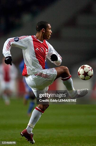 Soccer UEFA Cup 3rd round first leg, season 2004-2005: Ajax Amsterdam vs AJ Auxerre. Nigel De Jong .