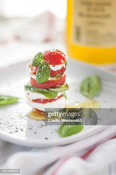 caprese salad - caprese imagens e fotografias de stock