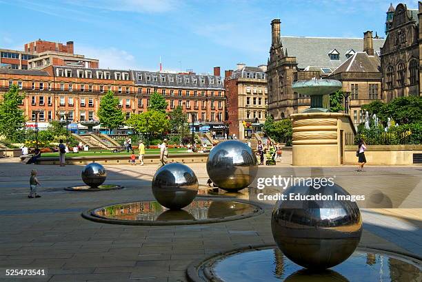 Artwork at Sheffield Town Hall, England.