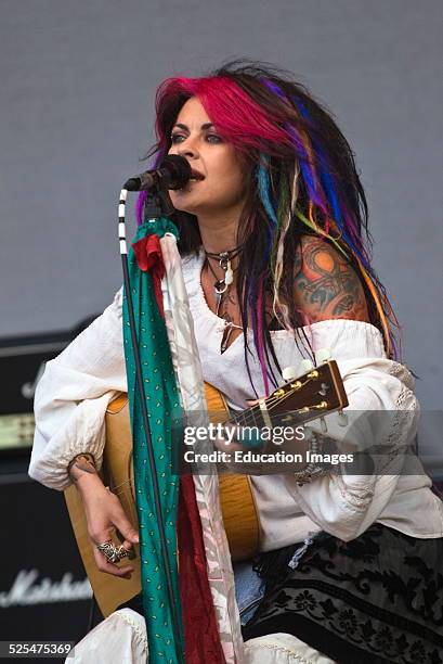 Dilana Robichaux, A Rock star: Supernova Inxs Alumni Sings At The Summer Of Love Festival, Monterey Pop Festival, California.