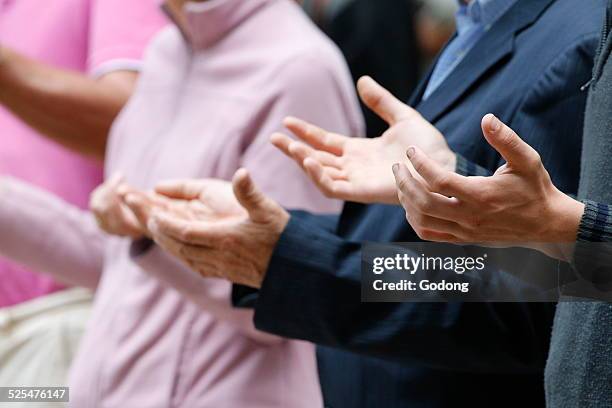 Catholic mass, Pilgrims praying.