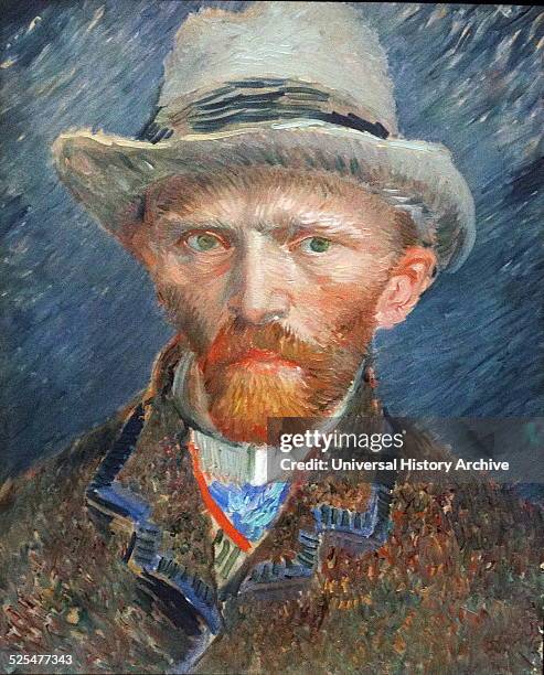 Self-Portrait of Vincent van Gogh Dutch Post-Impressionist painter. Dated 1887.