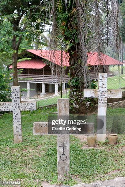 Albert Schwietzers grave, Lambarene, Gabon.