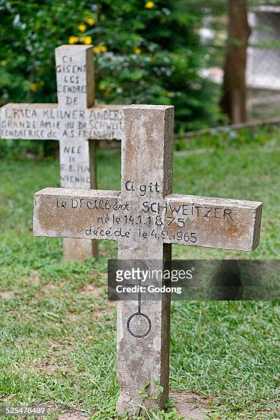 Albert Schwietzers grave, Lambarene, Gabon.