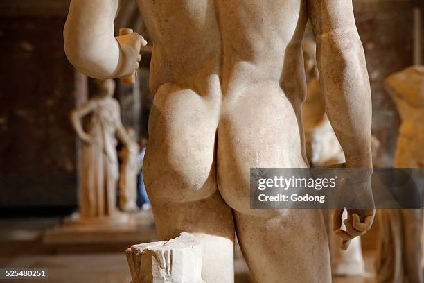 Detail of a statue in the Louvre museum.