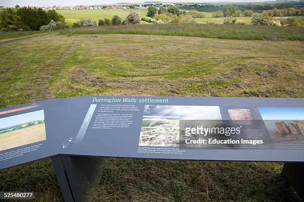 Durrington Walls Neolithic settlement site, Amesbury, Wiltshire, England.