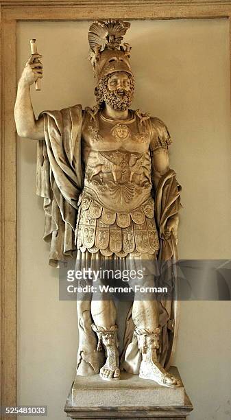 Colossal statue of Mars . 2nd Century AD , Forum of Nerva, Rome.