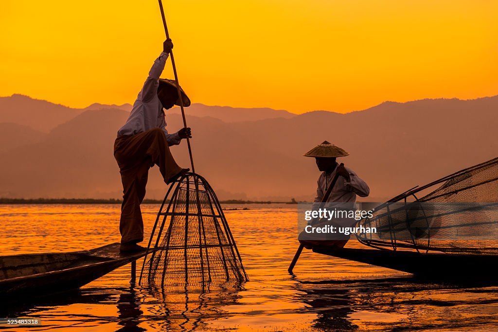 インレー湖で見られるミャンマー