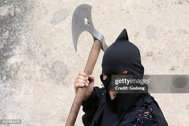 The medieval festival of Provins, Costume parade, Executioner.