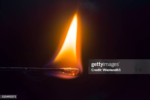 burning matchstick - match flame stock pictures, royalty-free photos & images