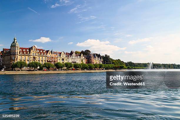 germany, baden-wurttenberg, constance, view of city with lake constance - bodensee stock pictures, royalty-free photos & images