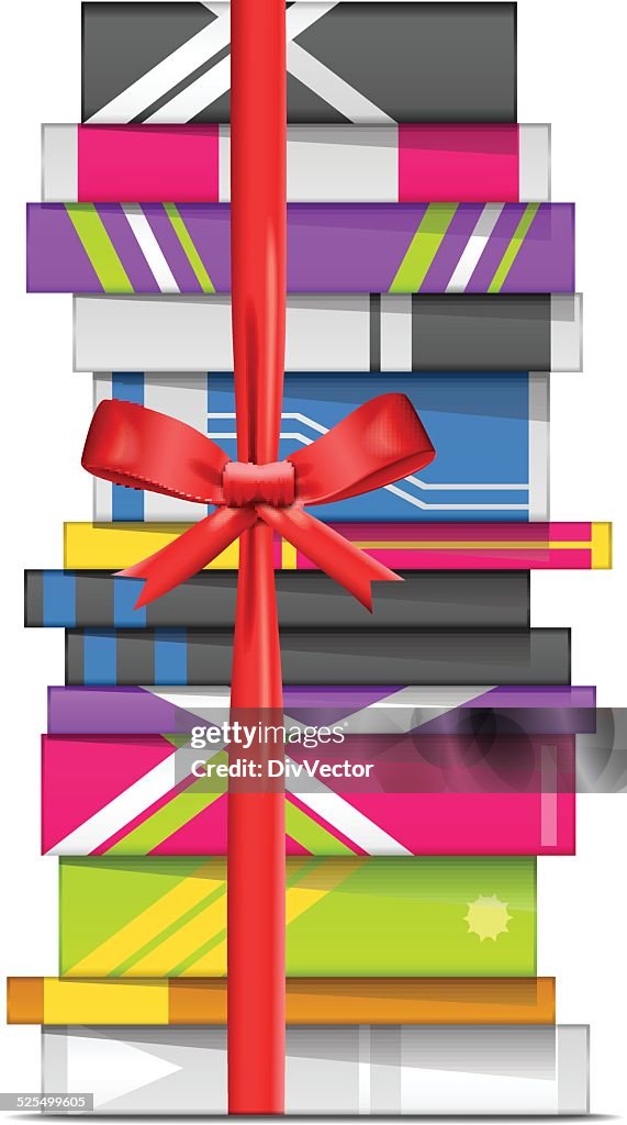 Book Stack With Ribbon Mark Stack Of Book With Ribbon High-Res Vector Graphic - Getty Images
