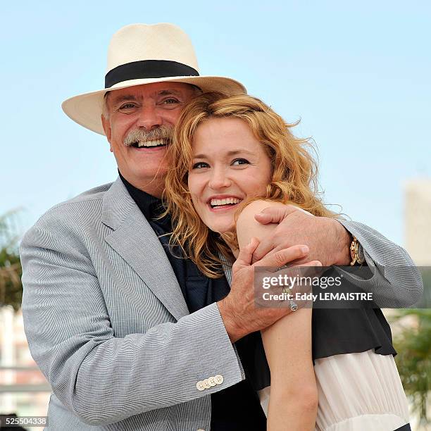 Nikita Mikhalkov and Nadezhda Mihalkova at the photo call for ?The Exodus - Burnt by the sun 2? during the 63rd Cannes International Film Festival.