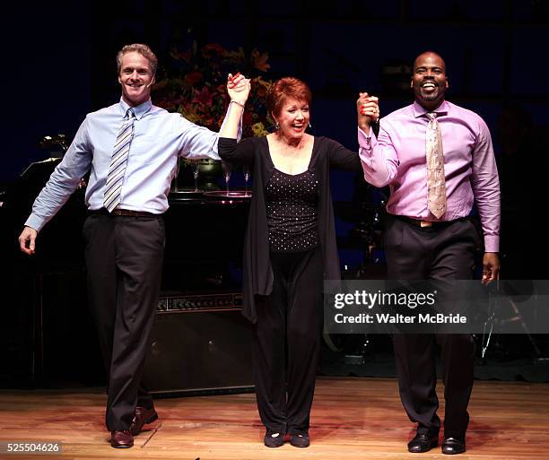 Brian O'Brien, Donna McKechnie, Bernard Dotson performing at the "Nothing Like A Dame: A Party For Comden And Green" at the Laura Pels Theatre in New...