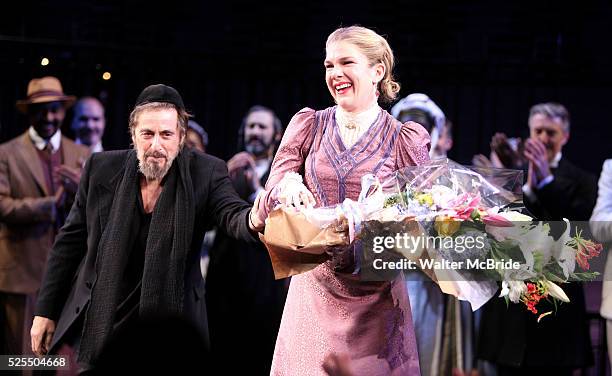 Al Pacino & Lily Rabe during the Opening Night Performance Curtain Call for "The Merchant Of Venice" at the Broadhurst Theatre in New York City.