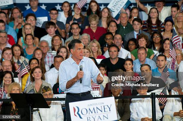 September 19, 2012 Mitt Romney Holds A Juntos Con Romney Rally In Miami. After Mitt Romney Participated in a Meet The Candidate Event At University...