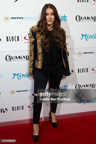 Ella Jade attends as Kimberly Wyatt launches the 2016 annual BLOCH Dance World Cup on April 28, 2016 in London, England.