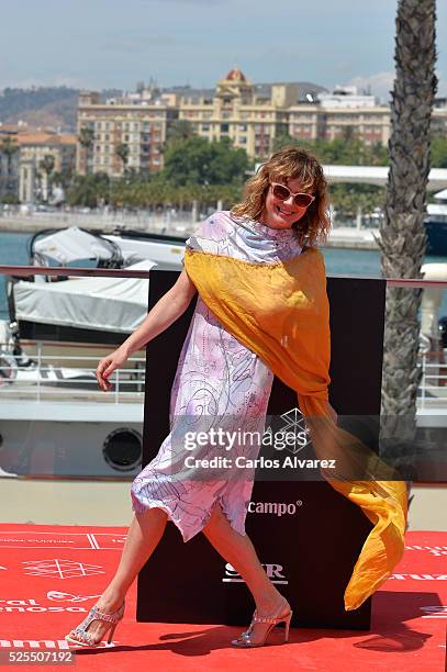 Spanish actress Emma Suarez attends "La Proxima Piel" photocall during the 19th Malaga Film Festival on April 28, 2016 in Malaga, Spain.