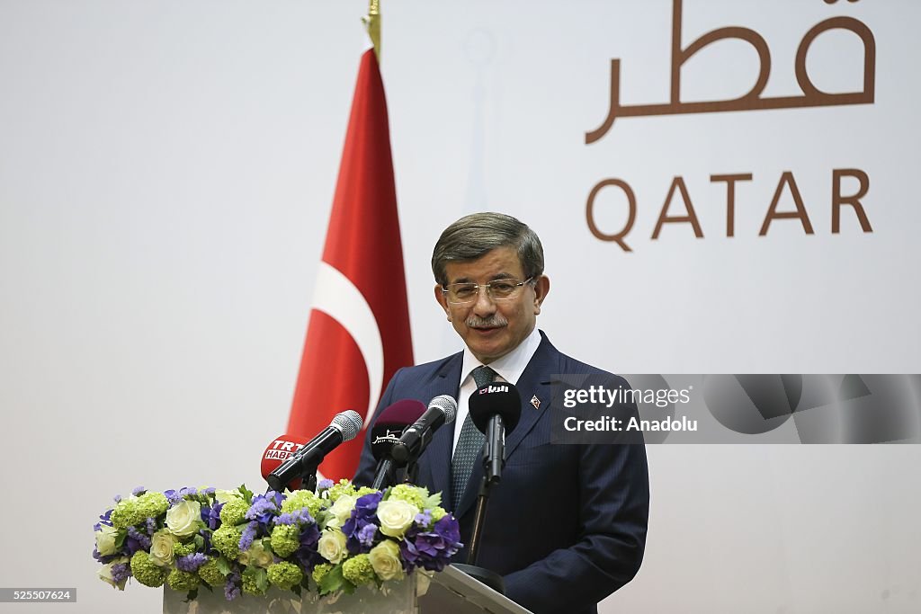 Prime Minister of Turkey Davutoglu in Qatar